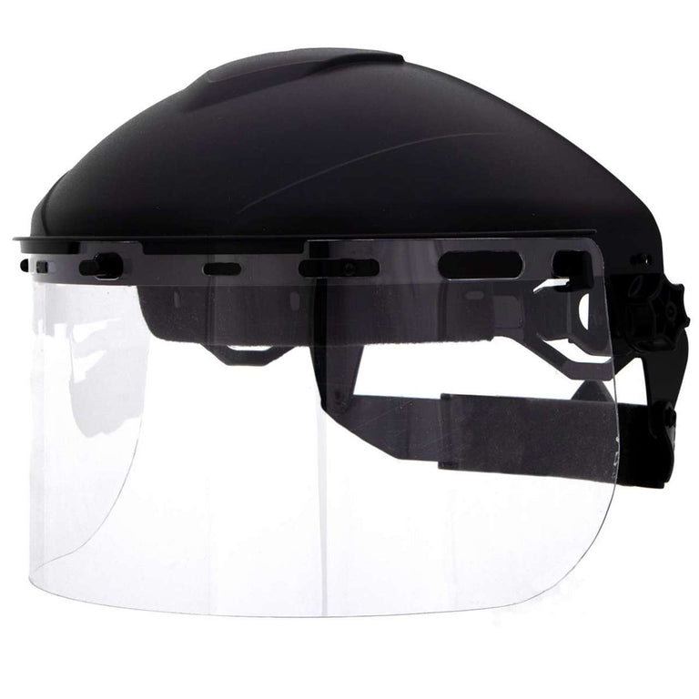 Pyramex Ridgeline Ratchet Headgear with Clear Polycarbonate Half Face Shield Combo - S1020HS & HGBR