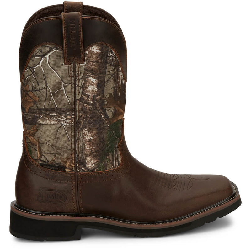 Justin Men's Trekker 11" Waterproof EH Soft Toe Boots, SE4676, Brown