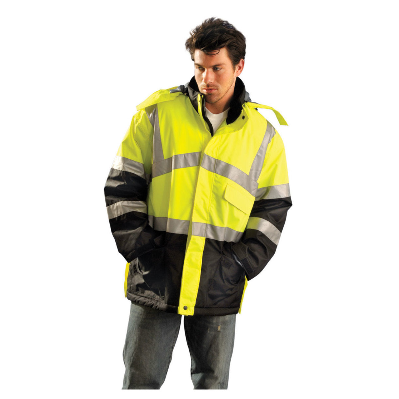 OccuNomix Type R Class 3 Hi-Vis Premium Insulated Cold Weather Parka, LUX-TJCW