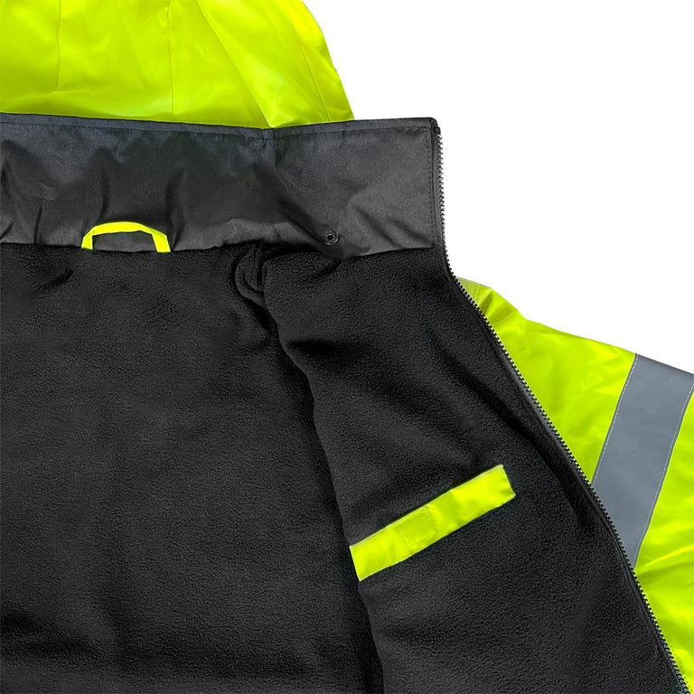 Rugged Blue Type R Class 3 High-Vis Bomber Jacket - High Vis Yellow