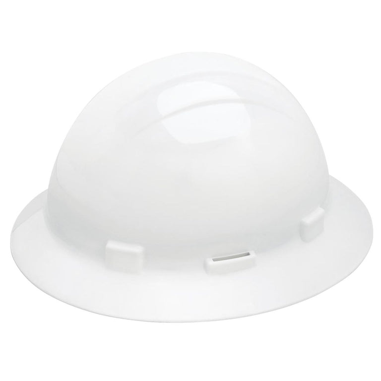 Delta Plus Americana Full Brim Slotted Hard Hat, 4-Point Ratchet Suspension