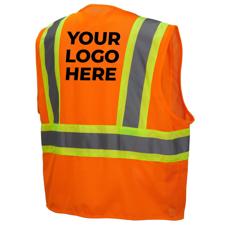 Custom Pyramex RVZ22 Type R Class 2 Hi-Vis Contrasting Trim Mesh Safety Vest