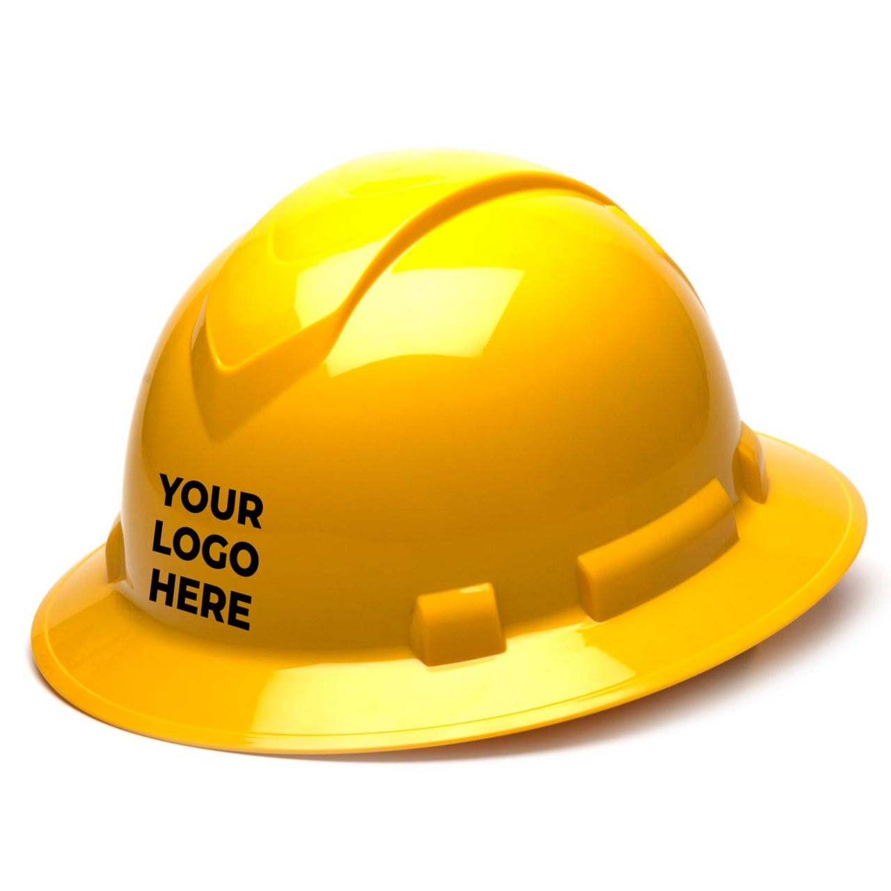 Custom Pyramex Ridgeline Full Brim Hard Hat, 6-Point Ratchet Suspension