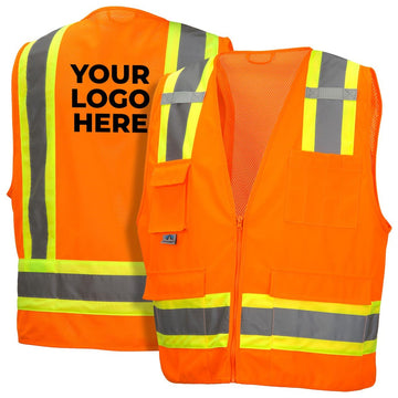 Custom Pyramex RVZ24CP Type R Class 2 Hi-Vis Mesh Back Safety Vest