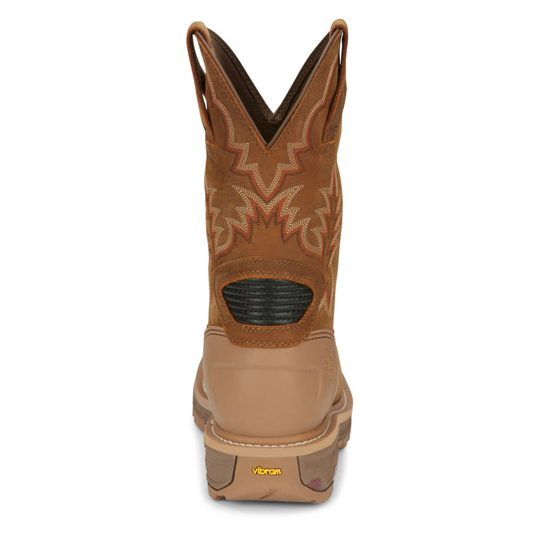 Justin Men's Montana 11" Waterproof EH Nano Composite Toe Boots, CR2124, Brown