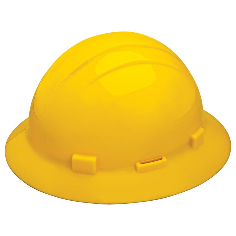 Delta Plus Americana Full Brim Slotted Hard Hat, 4-Point Ratchet Suspension