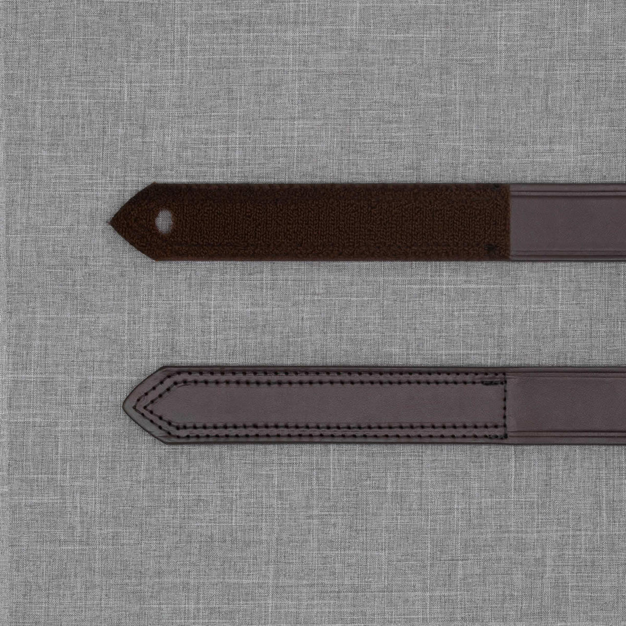 Boston Leather 1.5" Hook & Loop Tipped Leather Belt, USA Made - 6530