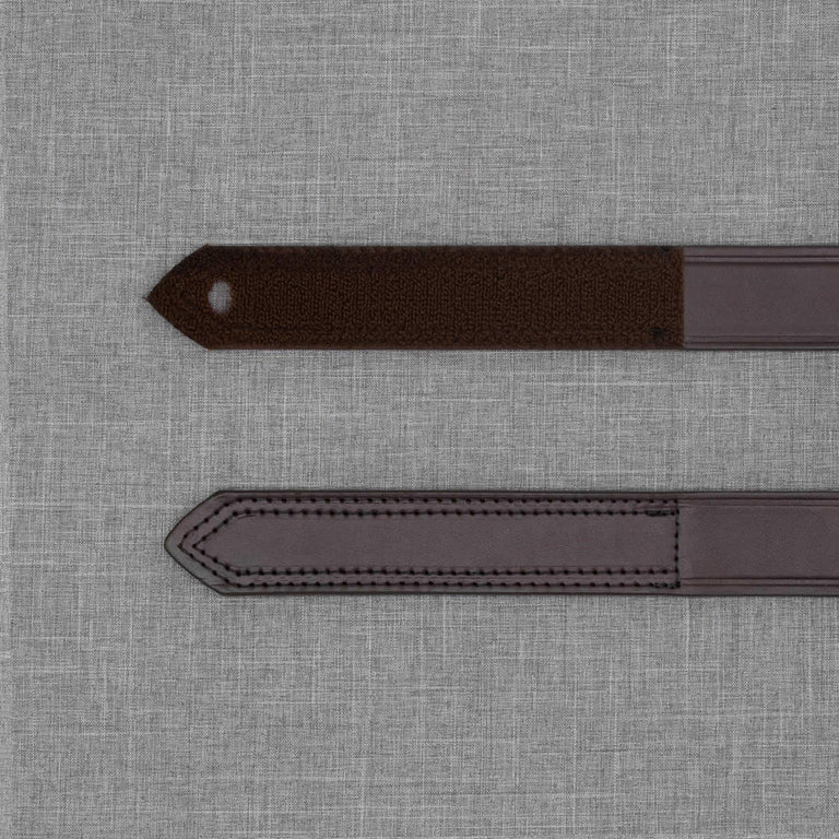 Boston Leather 1.5" Hook & Loop Tipped Leather Belt, USA Made - 6530