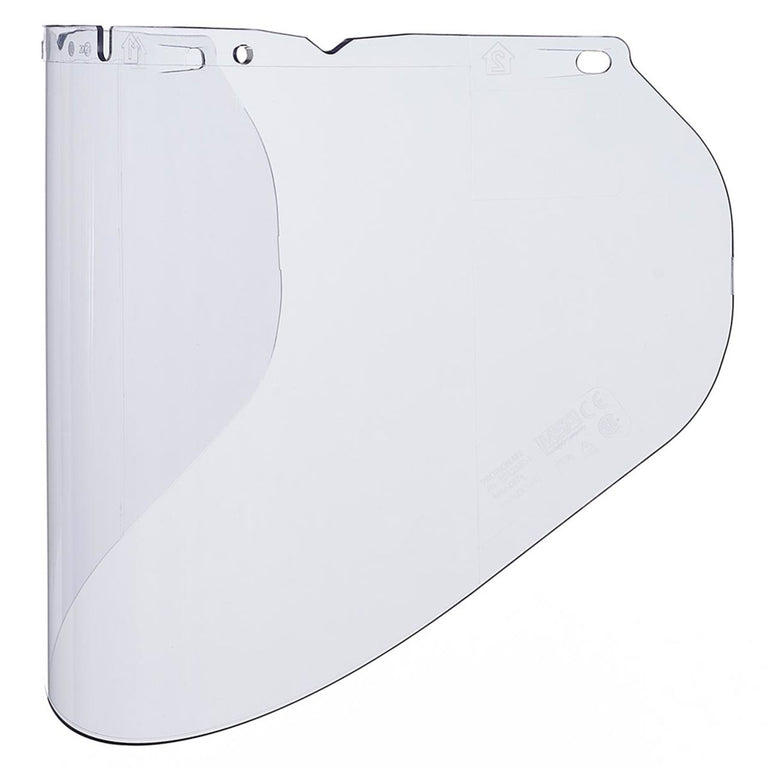 MSA V-Gard Propionate Molded Visor, Clear, 9.25" x 18" - 10115851