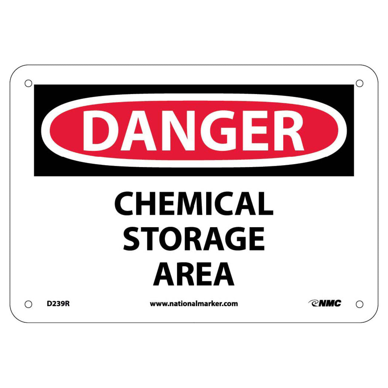 Danger Chemical Storage Area, 7x10 Rigid Plastic Sign