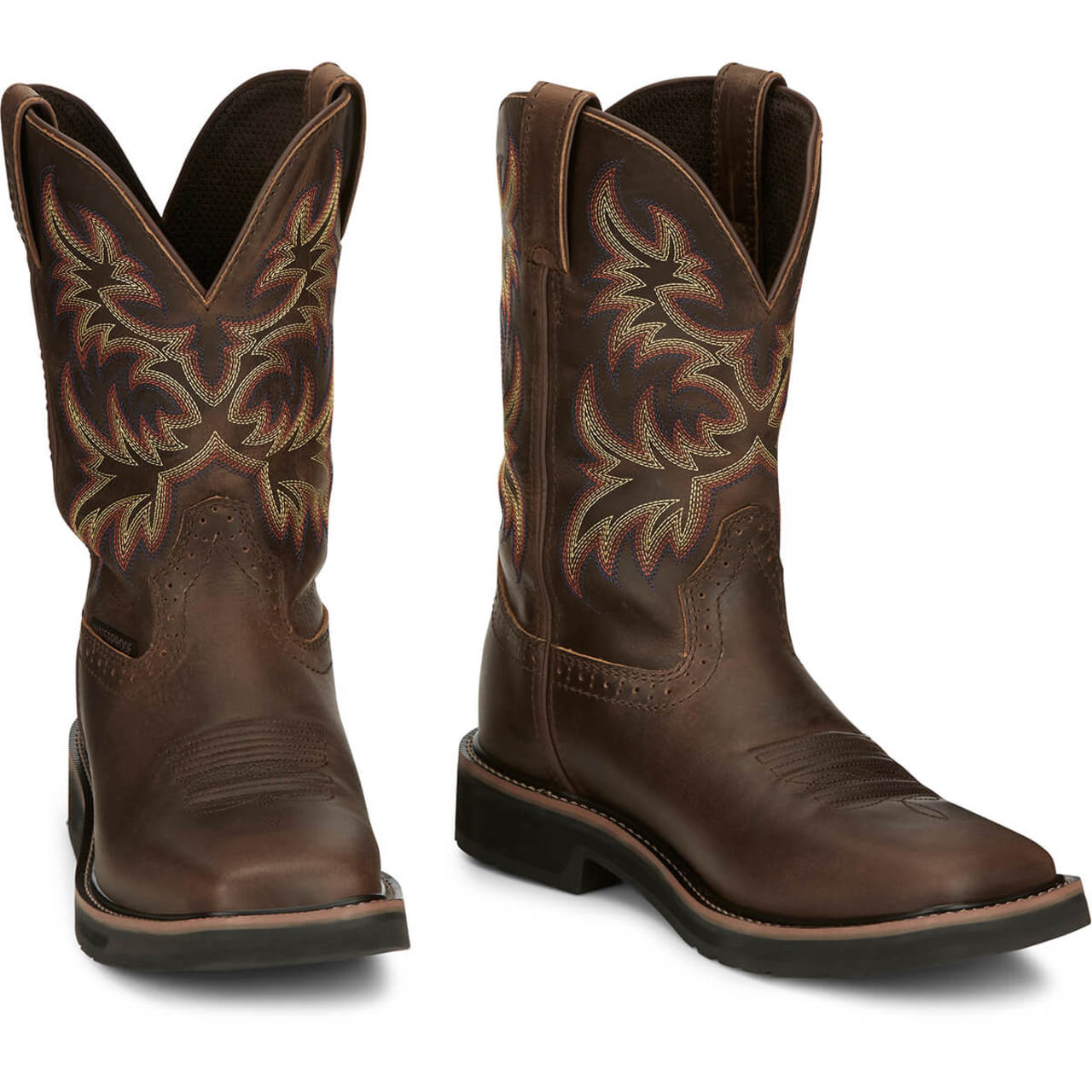 Justin Men's Driller 11" Waterproof EH Soft Toe Boots, SE4689, Brown