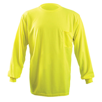 Custom OccuNomix High-Vis Birdseye Long Sleeve T-Shirt, LUX-XLSPB