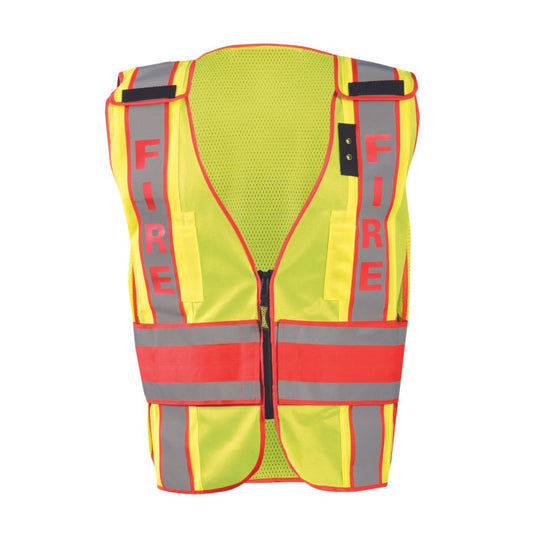 OccuNomix Type P Class 2 Hi-Vis Fire Mesh Back Public Safety Vest, LUX-DPSF-DOR
