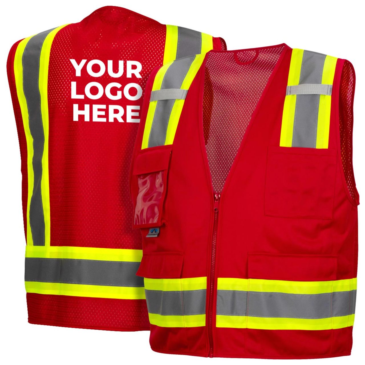 Custom Pyramex RVZ24CP Type R Class 2 Hi-Vis Mesh Back Safety Vest