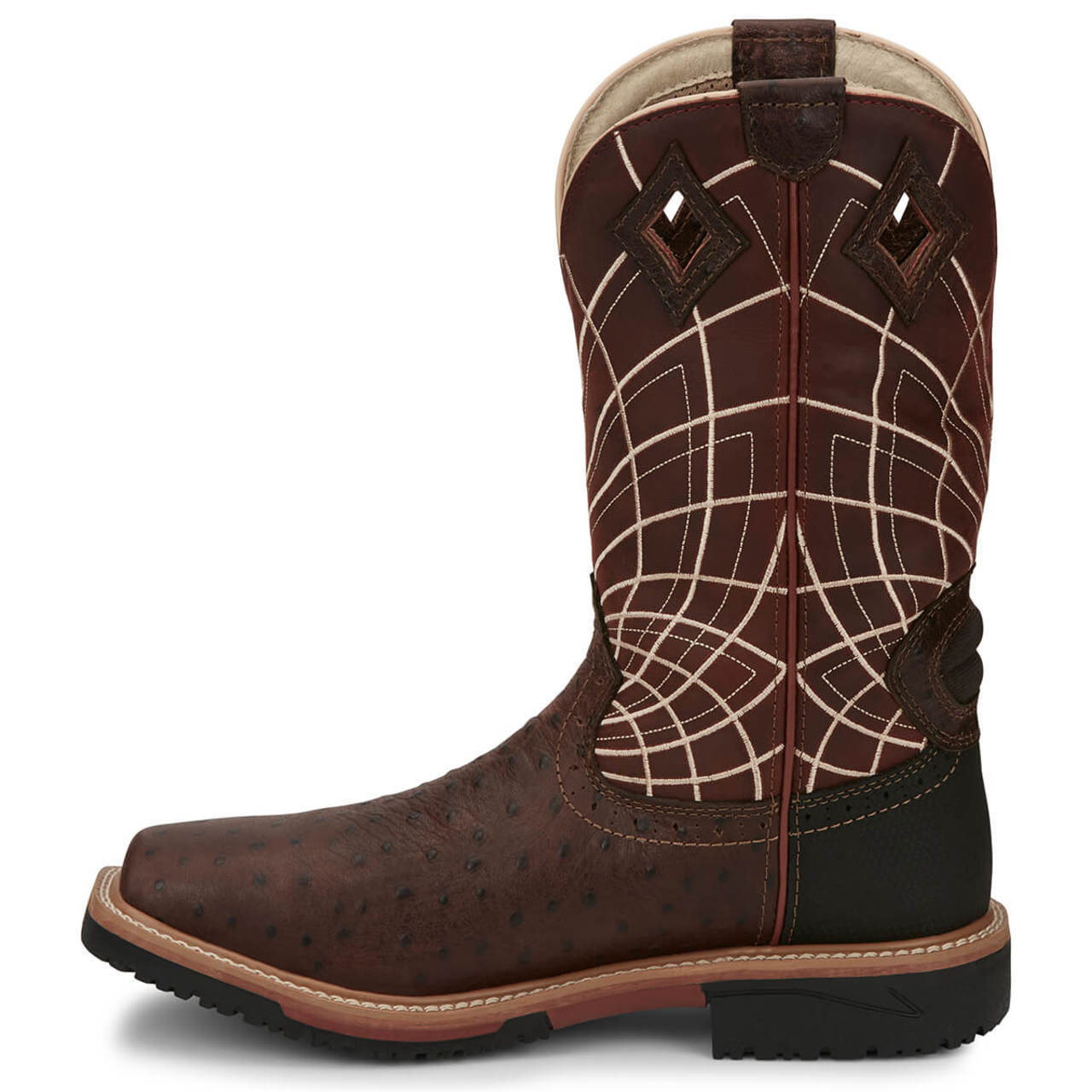 Justin Men's Derrickman 12" Waterproof EH Composite Toe Boots, SE4835, Brown