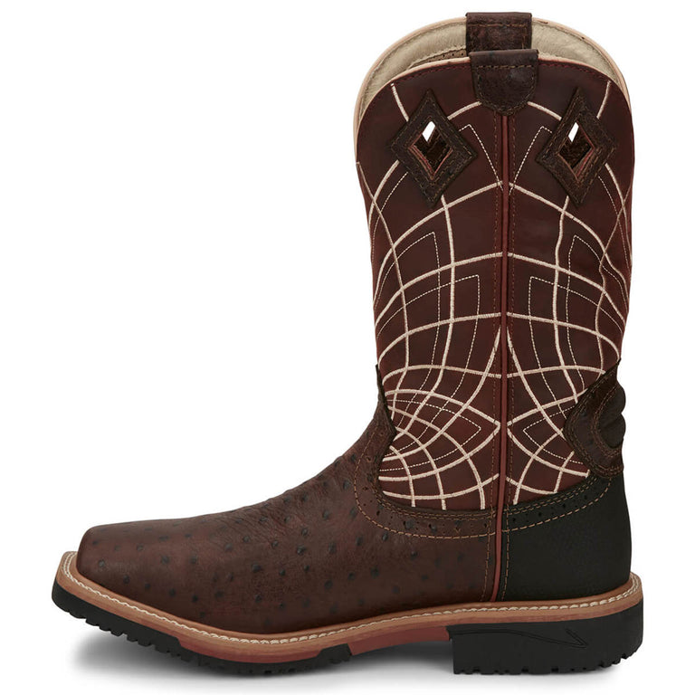 Justin Men's Derrickman 12" Waterproof EH Composite Toe Boots, SE4835, Brown