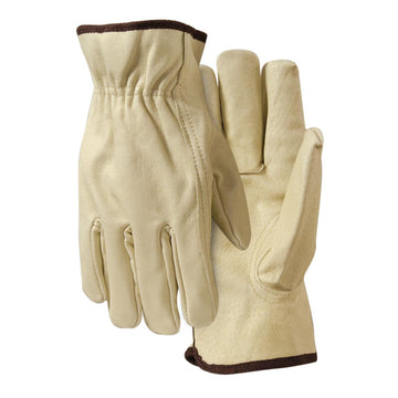 Wells Lamont Y0135 Grain Cowhide Leather Driver Gloves, Natural