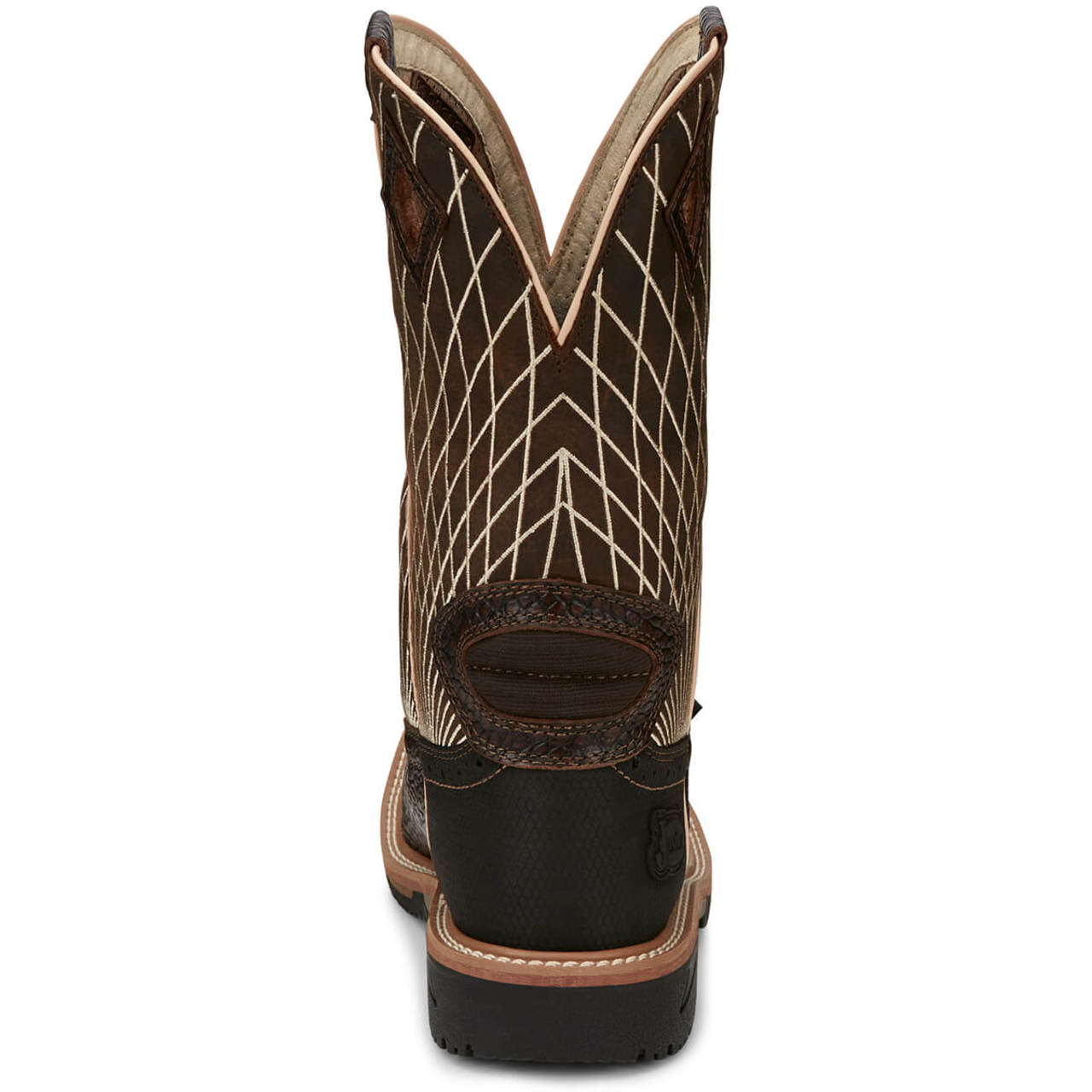 Justin Men's Derrickman 12" EH Composite Toe Boots, SE4833, Brown