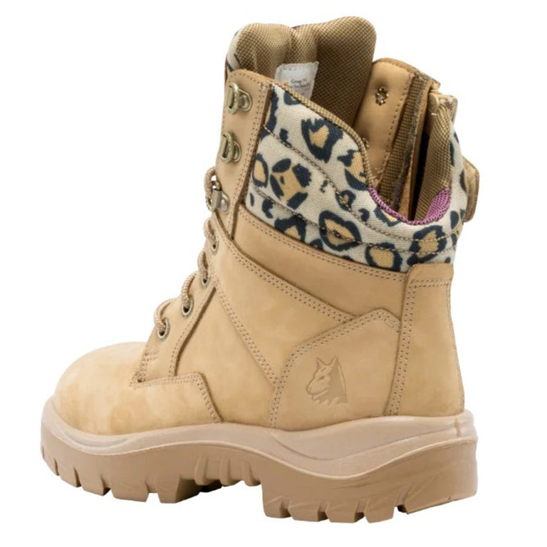 Steel Blue Ladies Jungle Print Southern Cross Zip 6" EH Steel Toe Boots, 812861W, Sand