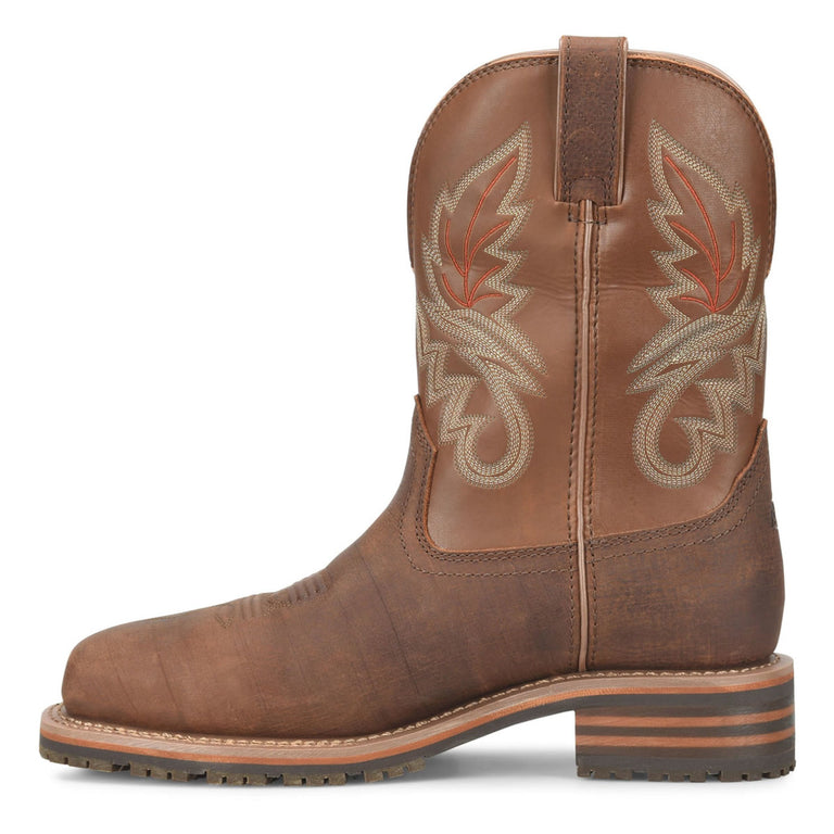Double-H Boots Men's Carson 10" Roper Waterproof Composite Toe Boots, DH4161, Brown