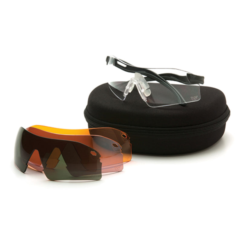 Venture Gear Drop Zone Safety Glasses, 4 Interchangeable Lenses
