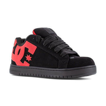 DC Work Crew Men's Court Graffik Work EH Composite Toe Shoes - Black and Red DC60102