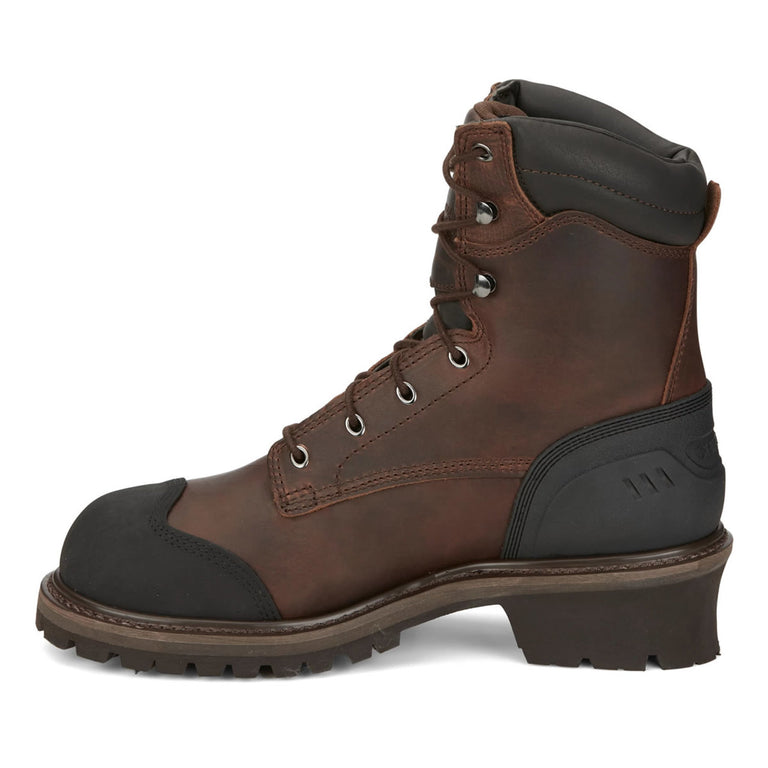 Chippewa Men's Aldarion 8" Logger Waterproof Insulated EH Composite Toe Boots, 55053, Brown