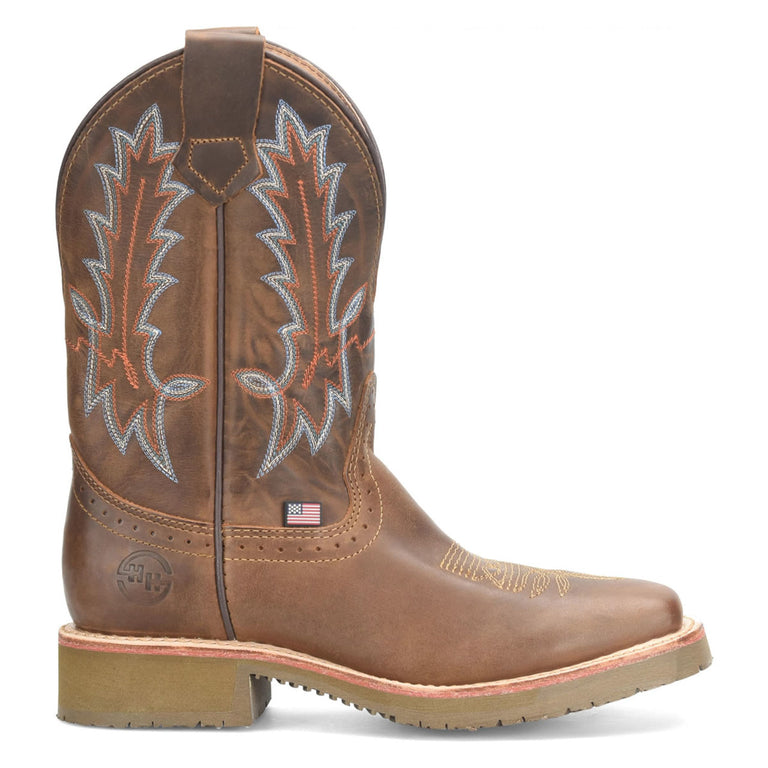 Double-H Men's 11" Aberdeen Roper Plain Toe Boots, DH4568, Brown
