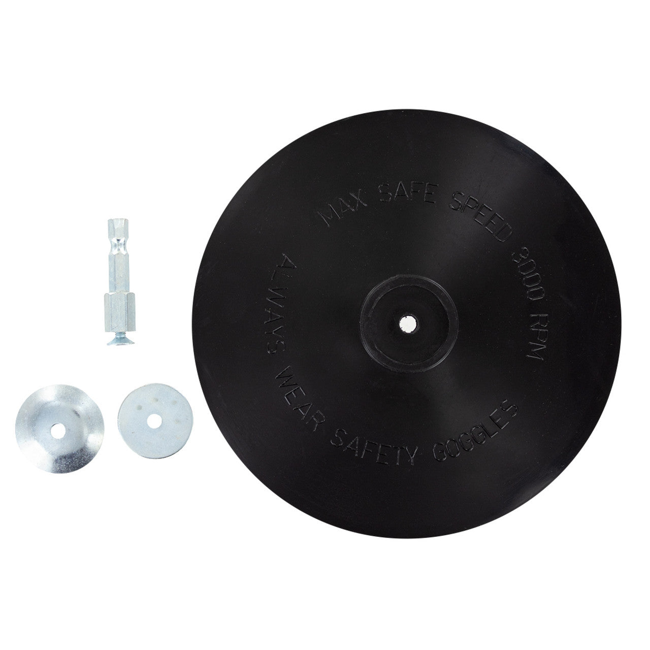 Eazypower 6" Black Rubber Back-Up Pad for Drills