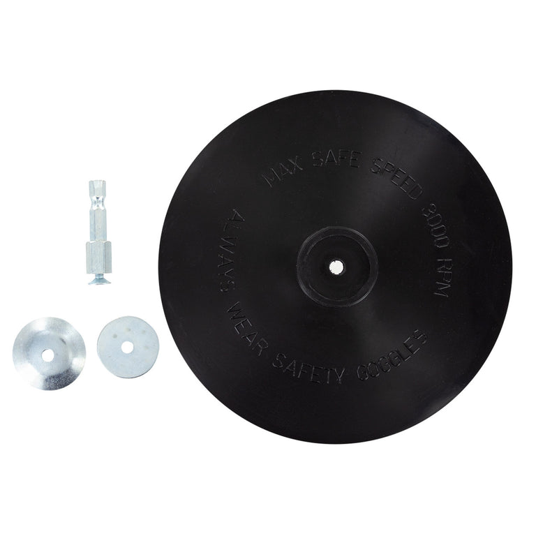 Eazypower 6" Black Rubber Back-Up Pad for Drills
