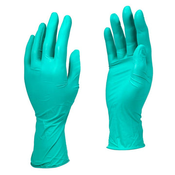 DASH True Comfort Polychloroprene Exam Grade Disposable Gloves, Green, 5.1 mil, Box of 100