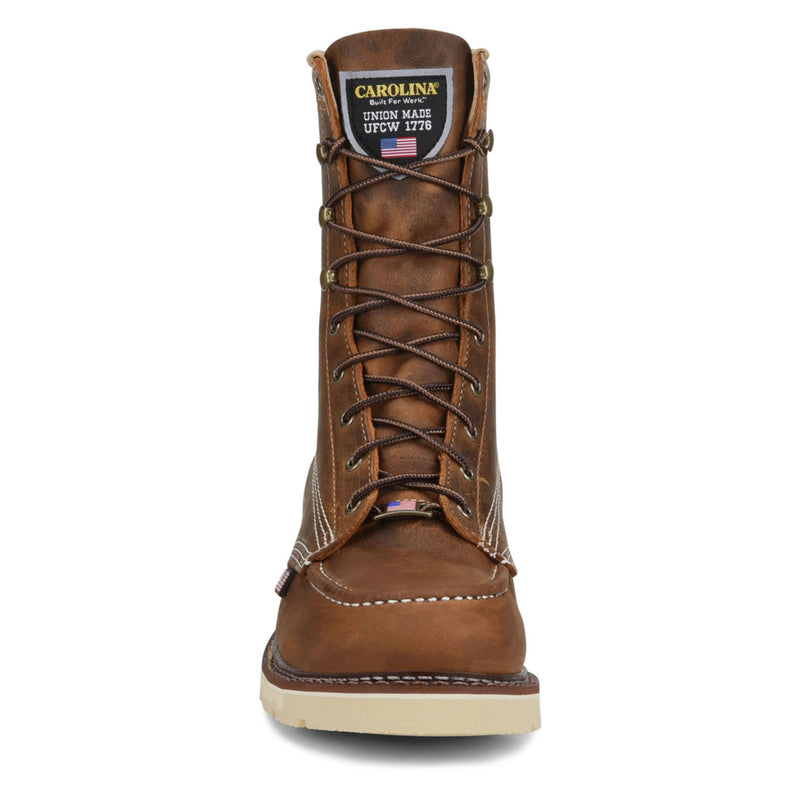 Carolina Men's Ferric USA 8" EH Steel Toe Boots, CA7516, Dark Brown
