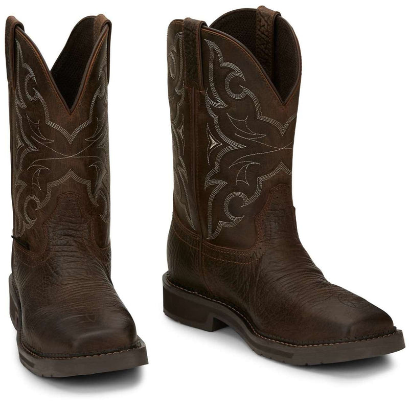 Justin Men's Amarillo 11" EH Steel Toe Boots, SE4313, Brown