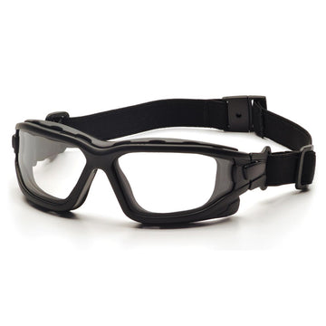 Pyramex I-Force Dual Pane Sealed Safety Glasses - Black Frame/Strap