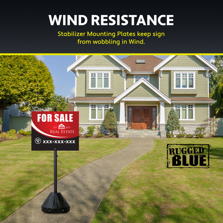 Rugged Blue Portable Sign Holder 60"