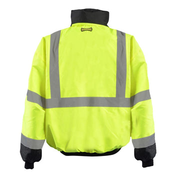 OccuNomix Type R Class 3 Hi-Vis 3-Way Black Bottom Bomber Jacket, LUX-ETJBJR