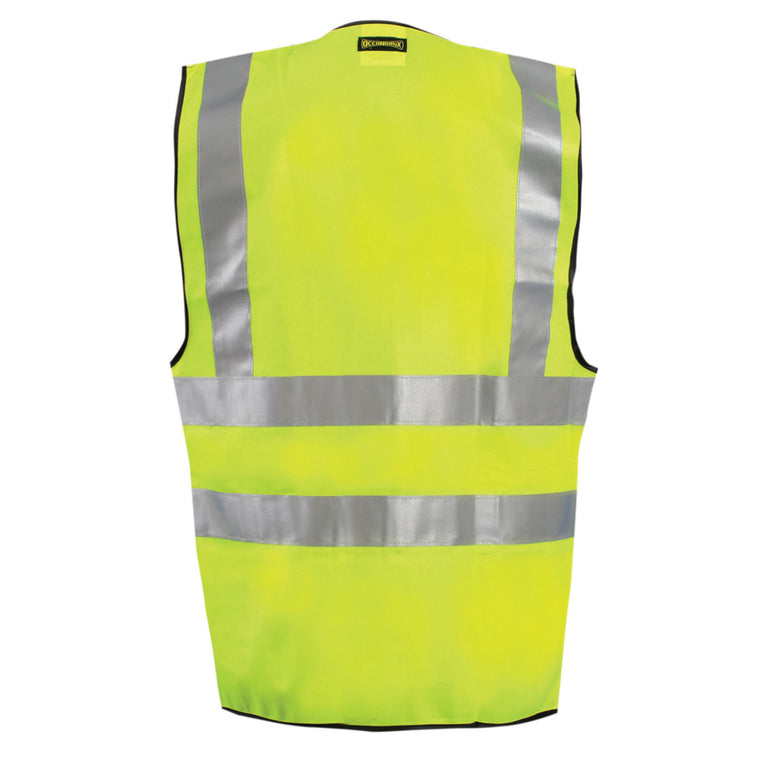 OccuNomix Type R Class 2 High-Vis Solid Dual Stripe Safety Vest w/Zipper - LUX-SSFS