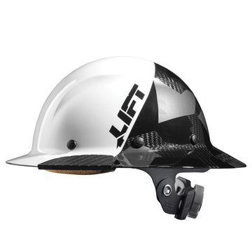 LIFT DAX Black Camo Carbon Fiber Full Brim FIFTY/50 Hard Hat