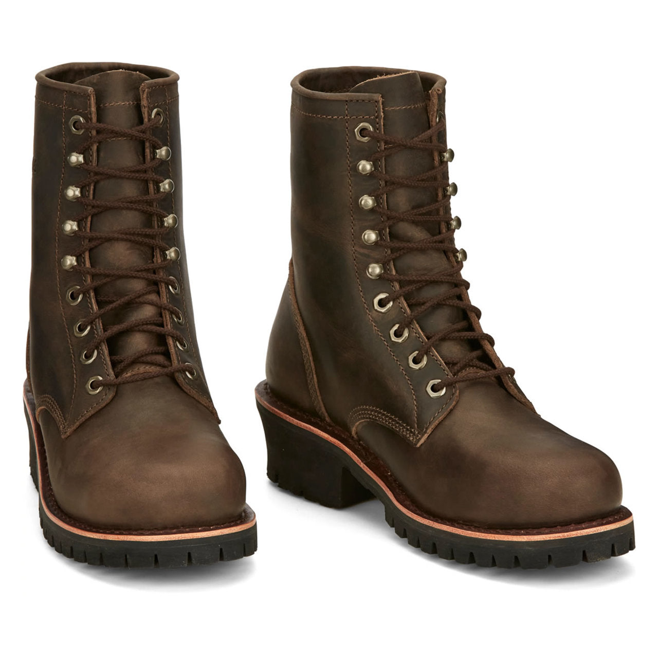 Chippewa Men's Classic 2.0 8" Logger EH Steel Toe Boots, NC2091, Brown