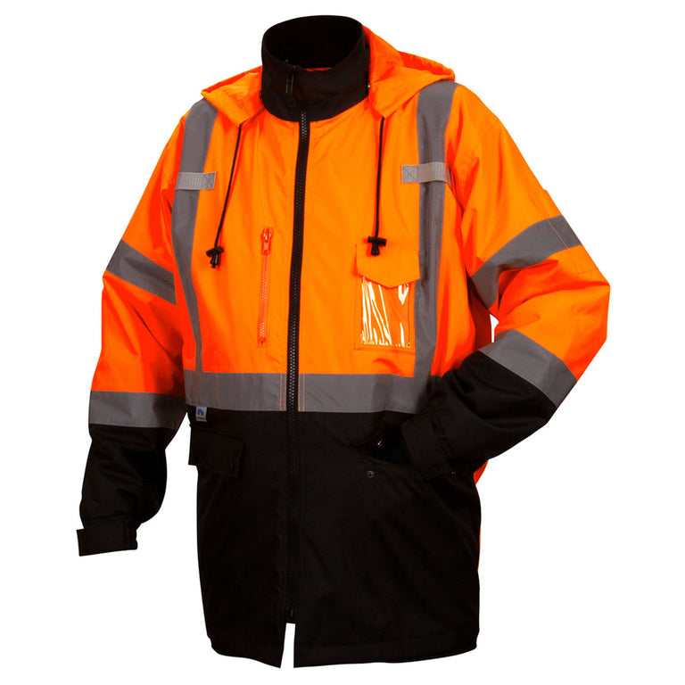 Custom Pyramex RP31 Type R Class 3 Hi-Vis Waterproof Fleece Lined Parka