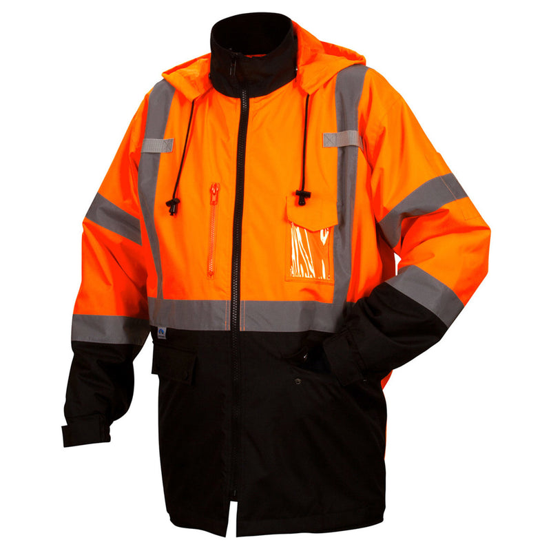 Custom Pyramex RP31 Type R Class 3 Hi-Vis Waterproof Fleece Lined Parka