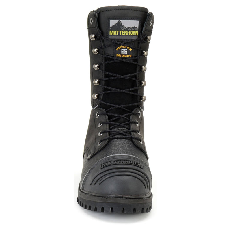 Matterhorn Men's Mulrooney 10" Waterproof EH Met-Guard Steel Toe Boots, MT903, Black