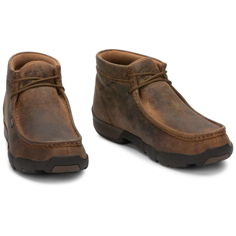 Justin Men's Cappie 4" EH Soft Toe Shoes, 232, Brown