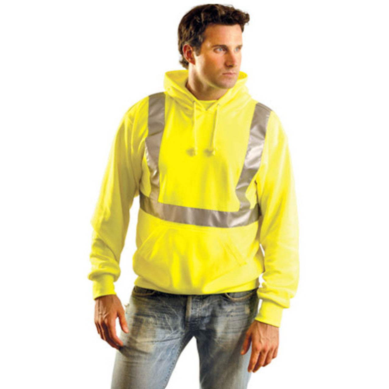 OccuNomix Type R Class 2 High-Vis Pullover Hooded Sweatshirt - LUX-SWTLH