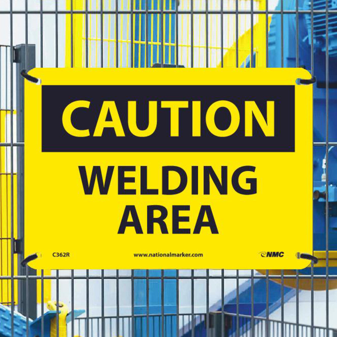 Caution Welding Area 7x10 Rigid Plastic Sign