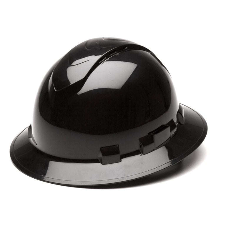 Custom Pyramex Ridgeline Vented Full Brim Hard Hat, 4-Point Ratchet Suspension