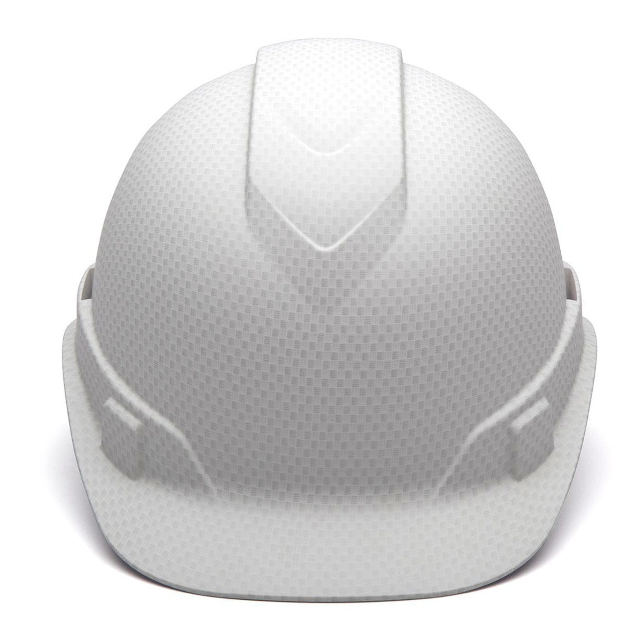 Pyramex Ridgeline Cap Style Hard Hat 4-Point Ratchet Suspension, HP44116, Matte White Graphite