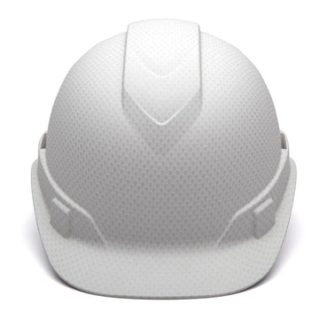 Pyramex Ridgeline Cap Style Hard Hat 4-Point Ratchet Suspension, HP44116, Matte White Graphite