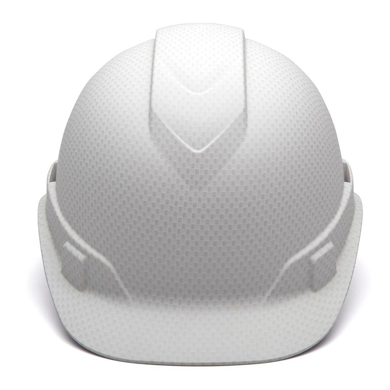 Pyramex Ridgeline Cap Style Hard Hat 4-Point Ratchet Suspension, HP44116, Matte White Graphite