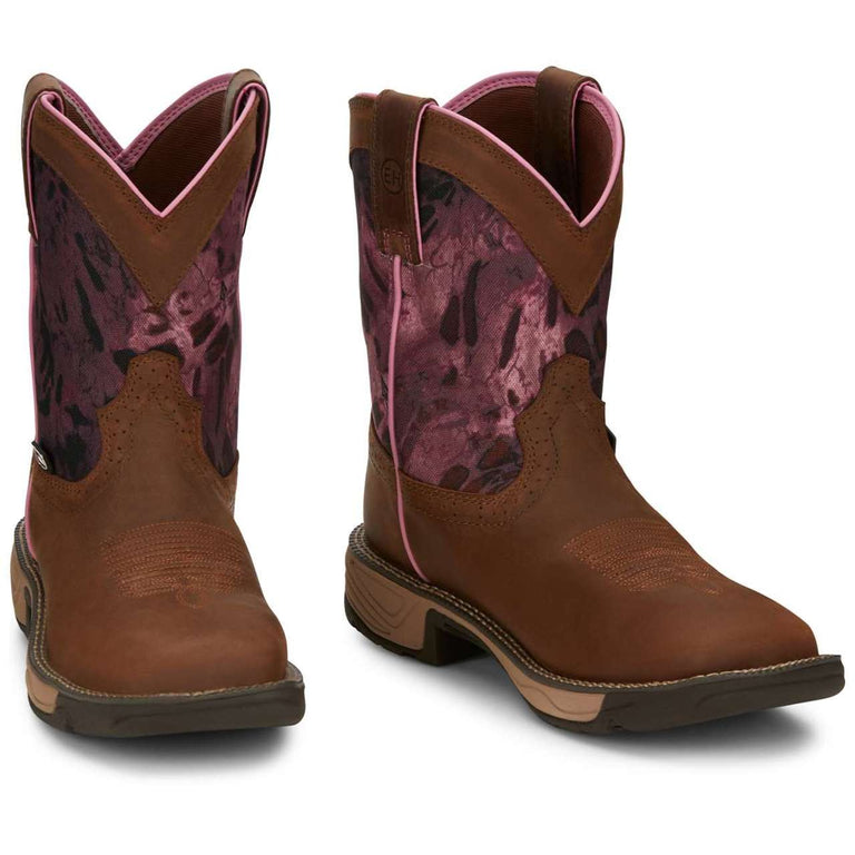 Justin Women's Stampede Rush 8" Waterproof EH Soft Toe Boots, SE4358, Brown